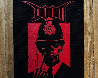 Doom - Police Bastard - Skull - Canvas Patch - Etsy