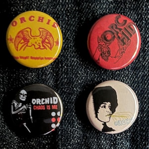 Orchid - 1&quot; Buttons - Pin Backs