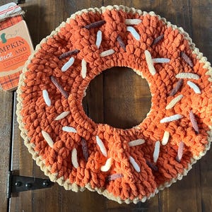 Handmade Crochet Snake Hide | Plush Reptile Bedding, Custom Colors, Donut Shape
