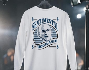Vintage Mr Potter 'Sentimental Hogwash' Long Sleeve Unisex T-Shirt, Film Buff Gift, Graphic Shirt, Classic Film Apparel