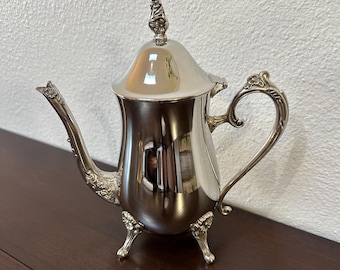 Vintage Silver Plated Ornate Coffee/Tea Pot - American Victorian Style
