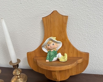 Handmade Wooden Trinket Wall Shelf - Plant/Crystal/Knick Knack/Candle Display
