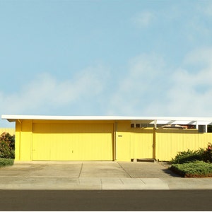 Modern  Architectural Photography  Minimalist Mid Century Yellow Home