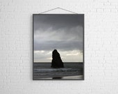 Black White Landscape Dramatic and Modern Seascape Coast Oregon Black White Landscape