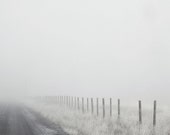 Fence in the Fog Photography Monochromatic or Black and White