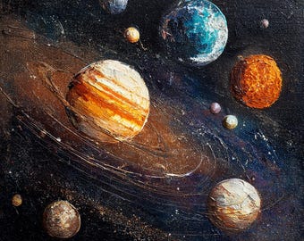宇宙の谷で 22インチ x 28インチ オリジナル絵画 - Etsy 日本