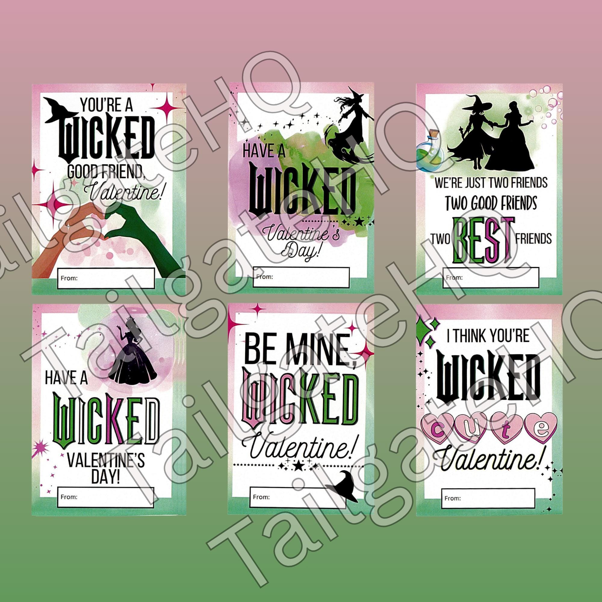 Wicked Valentines Cards | Printable Classroom Set (digital Download) - Etsy