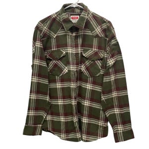 Wrangler Plaid Multicolor Long Sleeve Button Down Shirt Size L
