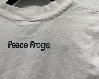 Vintage 1995 Peace Frogs Dr. Seuss Parody White T-shirt // L - Etsy