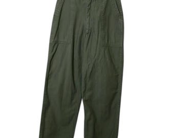 31x30 US Army OG107 Utility Trousers Baker Pants 60s Vtg