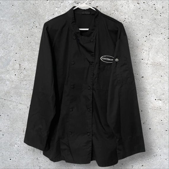 ChefWorks Black Unisex Long Sleeve Chef Jacket // L