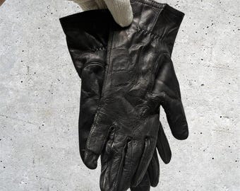Vintage Y2K-jaren 90 Isotoner (Aris) leren dameshandschoenen