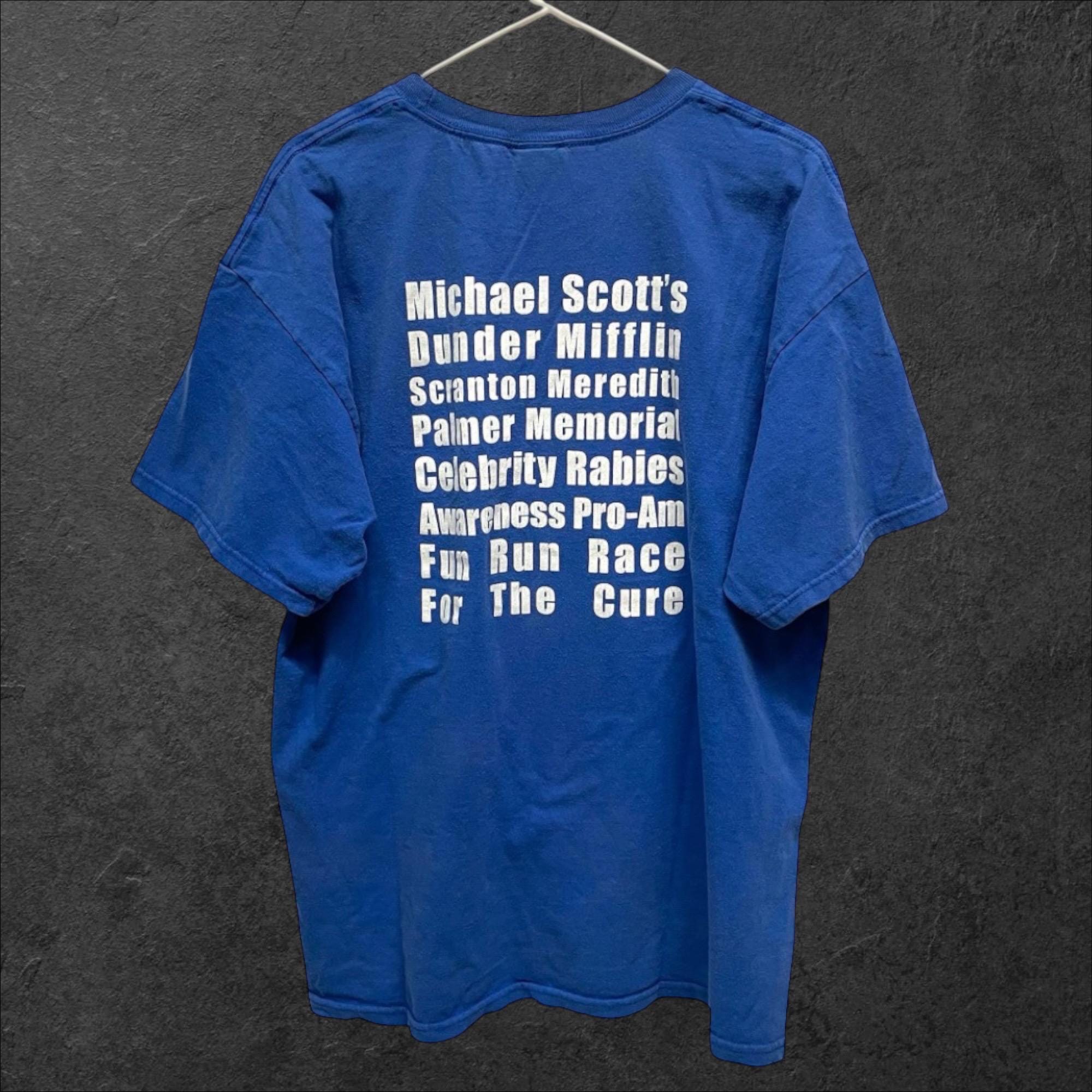 T-shirt Uomo The Office – Michael Scott Fun Run Race For The Cure – Blu, Cotone - Foto 4