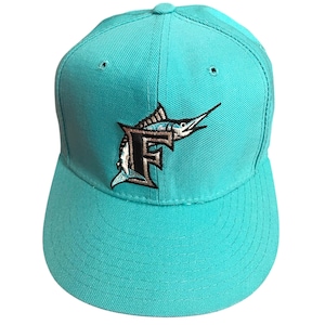 Vintage 90s Florida Marlins MLB New Era Wool 5950 Fitted 7 1/8 Hat