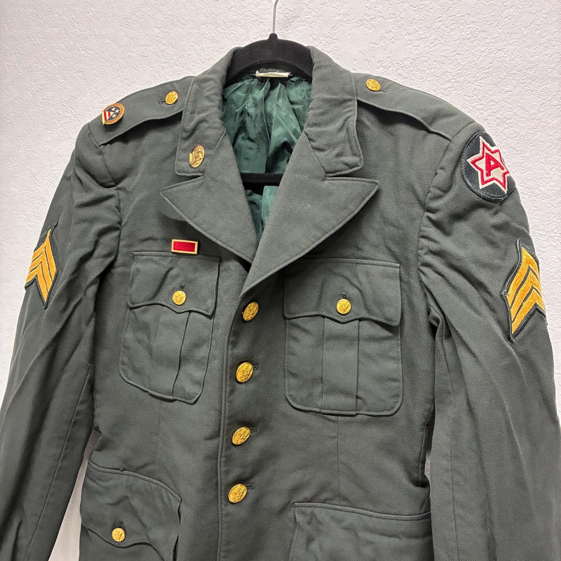 Vintage 1960s (1967) US Army AG-44 Wool Serge Class A Service Coat/Jacket, Foto 2 von 5