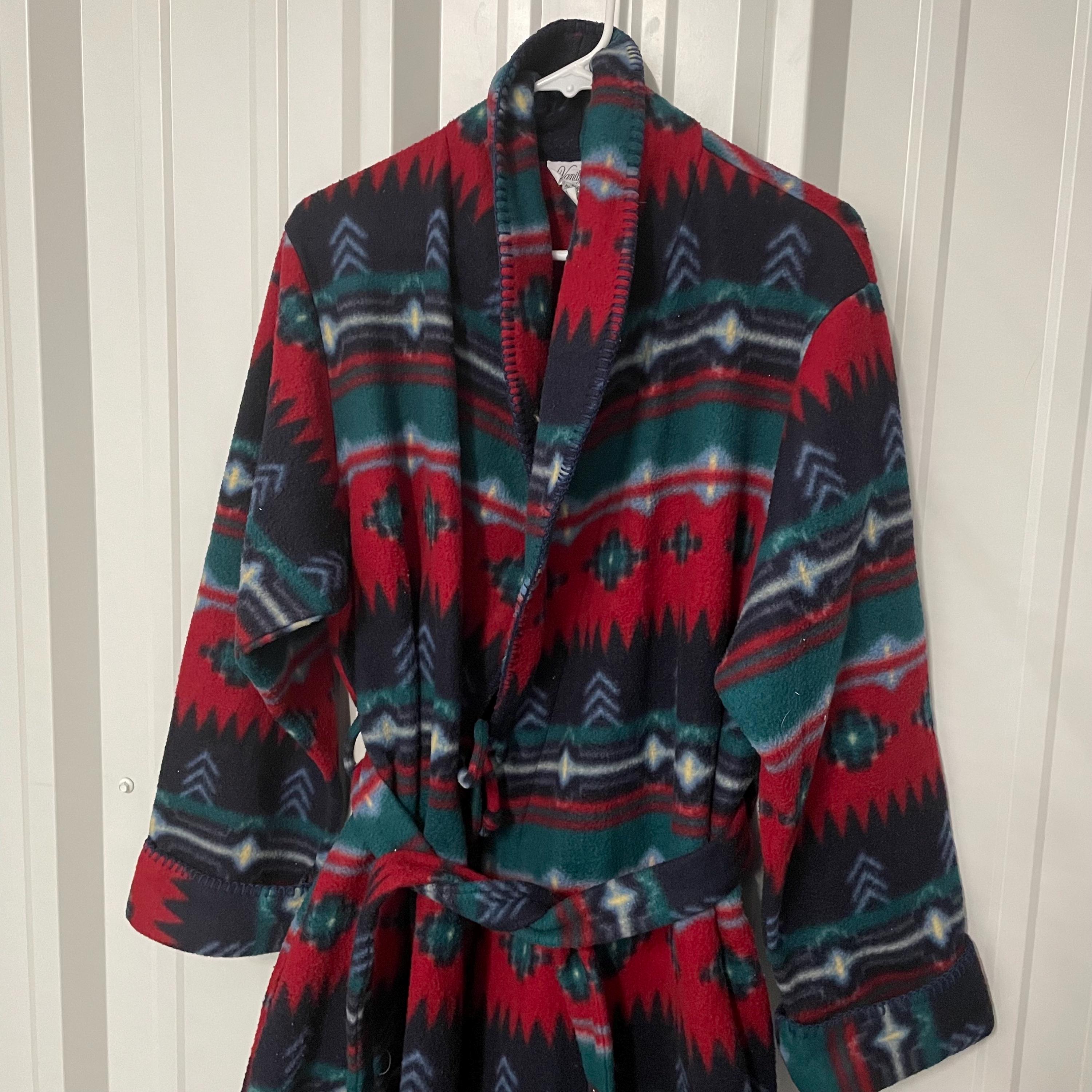 Authentic Aztec Robe Vintage 1980s-90s Vanity Fair Southwestern/aztec Print Women’s Robe ...