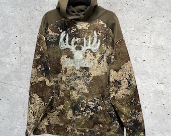 Sudadera con capucha de camuflaje estilo Y2K de Redhead // XL
