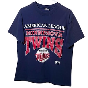 Vintage 1992 Minnesota Twins MLB Navy Blue T Shirt Size L