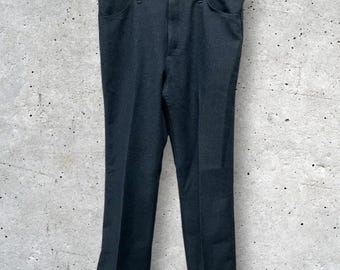 Vintage 80s-90s Wrangler Wrancher Navy Blue Dress Pants // 38x30