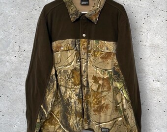 DDX Dri-Duck Fleece Camouflage Button Down Heavy Shirt Jacket // L