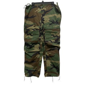 Vintage 1984 Woodland Camouflage Cargo Military Pants Size M
