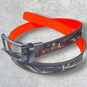 Realtree Max Camouflage Reversible Leather Belt // XL