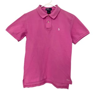 Polo Ralph Lauren Pink/White Boys Polo Shirt // M