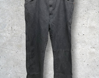 Vintage Y2K-jaren 90 Wrangler cowboy-cut vervaagde grijze jeans //44 x 30