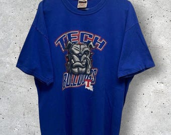 Camiseta vintage dos anos 90 da Louisiana Tech University Bulldogs // Tamanho XL