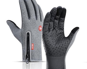 Handmade Waterproof Touchscreen Gloves, Winter Outdoor