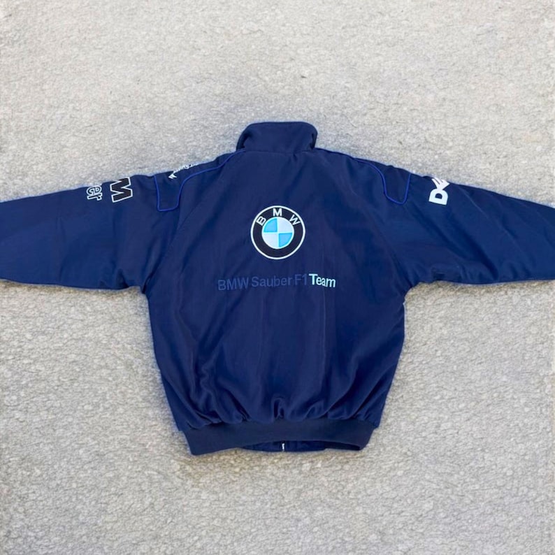 Adult Formula 1 Vintage Racing BMW Jacket Embroidered Cotton Padded ...