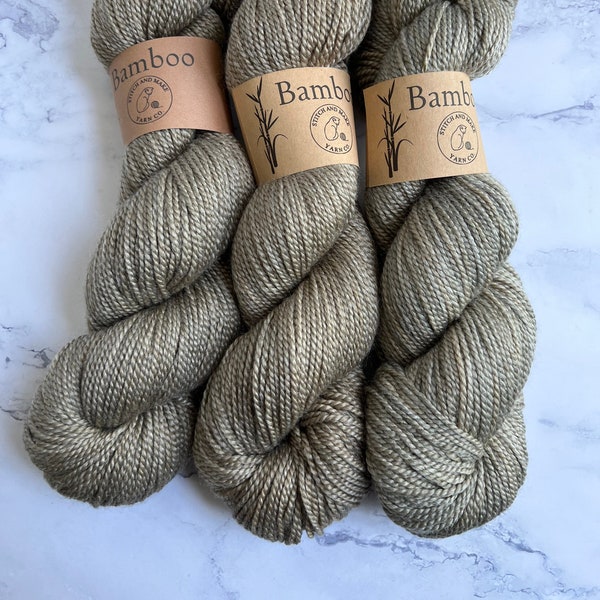 Coffee and Iron Dyed Bamboo / Merino wool Blend, Plant dyed, Hand dyed Yarn, 100 GM skeins, Sport Weight, Soft and Luxurious!