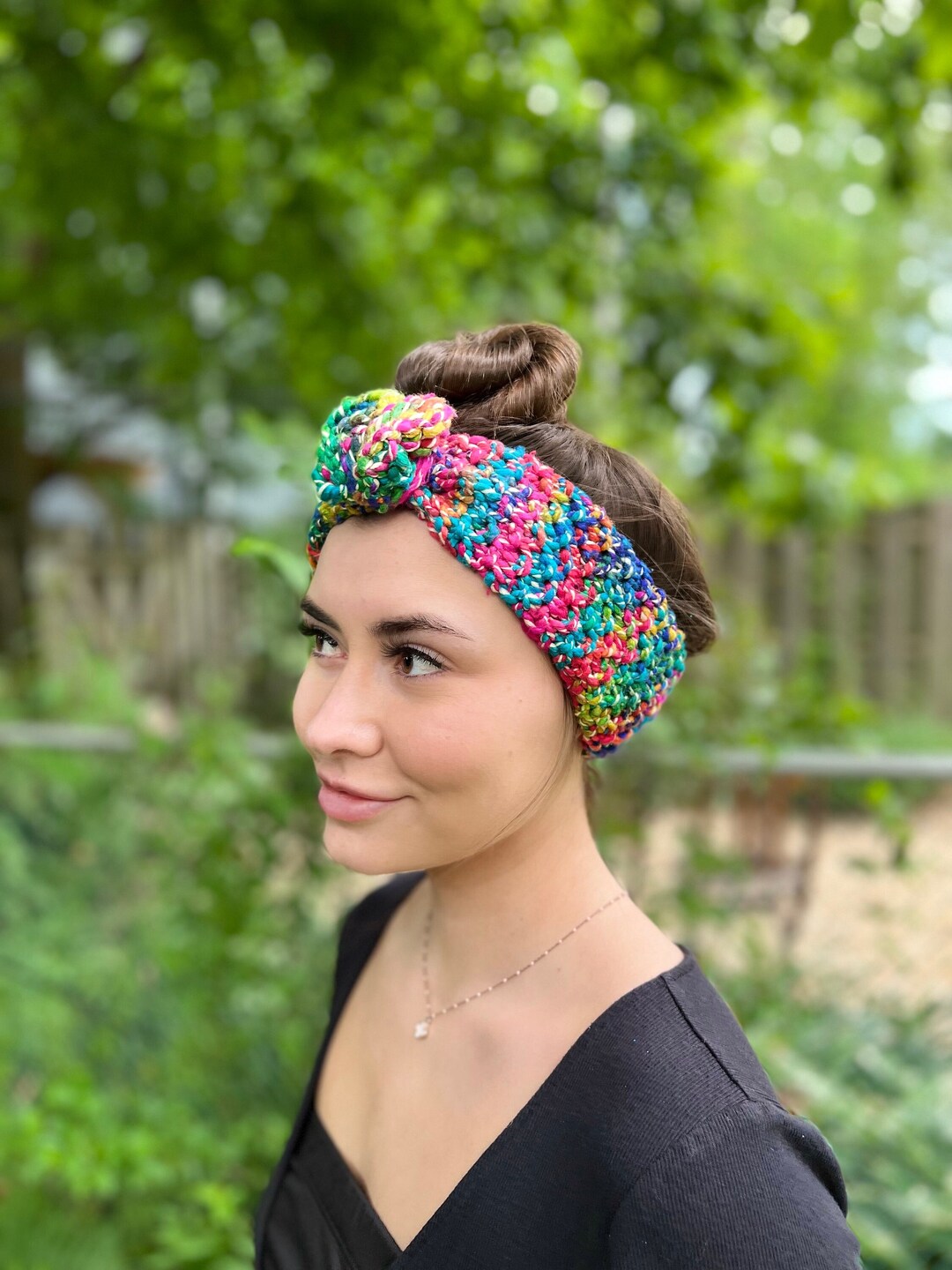Handmade headband, made by me Crochet Headband Made By Me Multi Color Handmade | eBay main image 2
