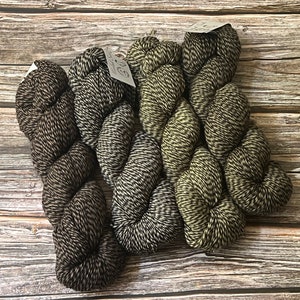 Plant Dyed Black Tea and Coffee Marled Sock Yarn, Merino & Peruvian Highland Wools/ Nylon, Hand Dyed, 100GM, Fingering, Soft and Luxurious image 1