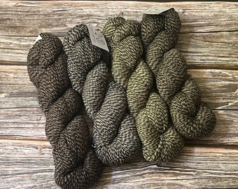 Plant Dyed Black Tea and Coffee Marled Sock Yarn, Merino & Peruvian Highland Wools/ Nylon, Hand Dyed, 100GM, Fingering, Soft and Luxurious