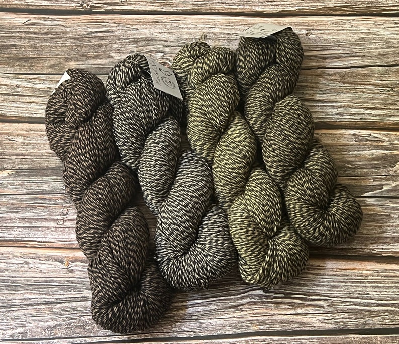 Plant Dyed Black Tea and Coffee Marled Sock Yarn, Merino & Peruvian Highland Wools/ Nylon, Hand Dyed, 100GM, Fingering, Soft and Luxurious image 1