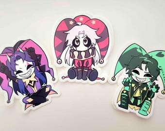 The Freak Circus: Pierrot, Jester, Harlequin Die-cut Sticker