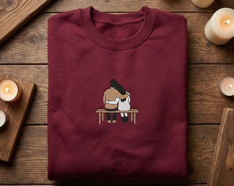 Passende Paar Hoodies Personalisierte Stickerei, Paar-Sweatshirts, Jahrestagsgeschenke für Paare, Sein und Ihr Hoodie