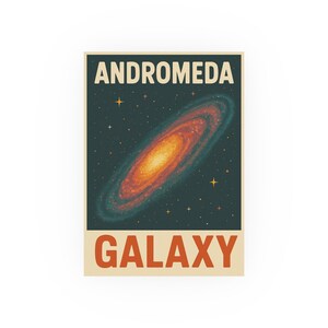 Galactic Andromeda Poster, Kosmische Wandkunst, Weltraumdekor, Astronomischer Druck, Schlafzimmerwandkunst, Geschenk für Weltraumliebhaber