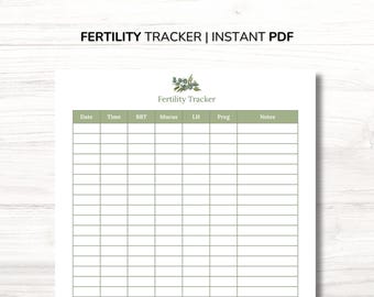 Minimal Fertility Tracker Printable | Undated Journal (Digital Download)