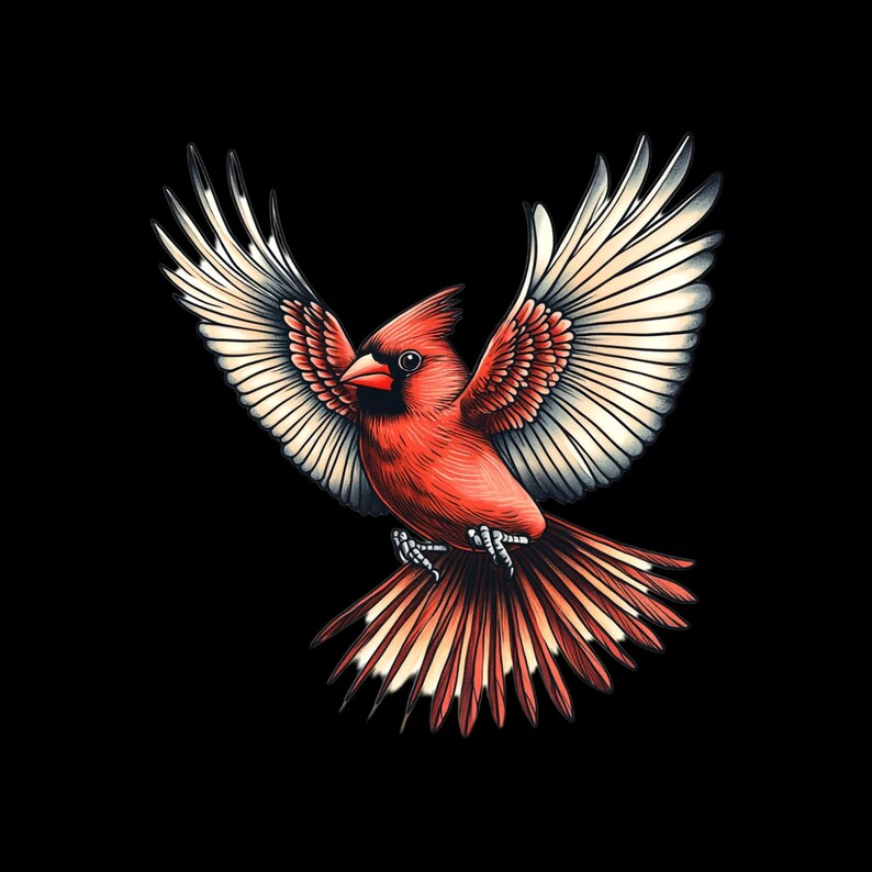 Red Cardinal Tattoo Design Bundle , Tattoo Design Bundle , Traditional ...