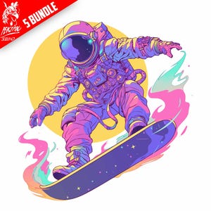 astronaut skate Clipart | trippy psychedelic astronaut | High-Quality Designs | png transparent | Printables | Commercial Use