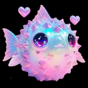 Pufferfish PNG Bundle: Sublimation Design, T-Shirt Graphics (Digital Download, 300 DPI, 3500x3500px)