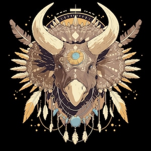 Triceratops Dinosaurier PNG: Digitaler Download, 300 DPI