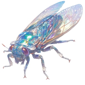 vivid cicadas Clipart, Printable ,png bundle