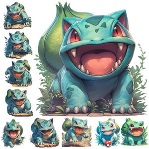 bulbasaur clipart bundle