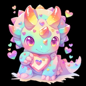 Triceratops PNG Bundle: Kinder Sublimationsdesign (300 DPI Sofortdownload)