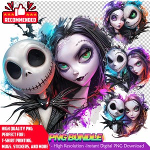 Jack and Sally png bundle