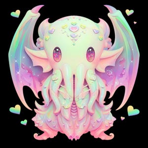 Baby Cthulhu PNG: Sublimation Design, T-Shirt Transfer (Digital Download 300 DPI)