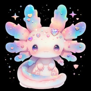 Iridescent Axolotl Png, Sublimation Design, Kids Png, Baby Axolotl Png, Underwater Animal Png, T-Shirt Design, Instant Download Png, DTF